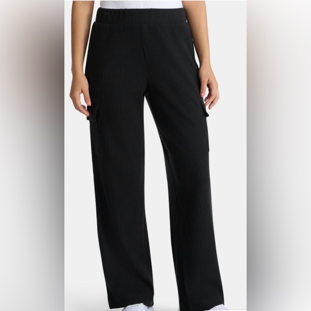 Avia Black corded Wide Leg Cargo Pants